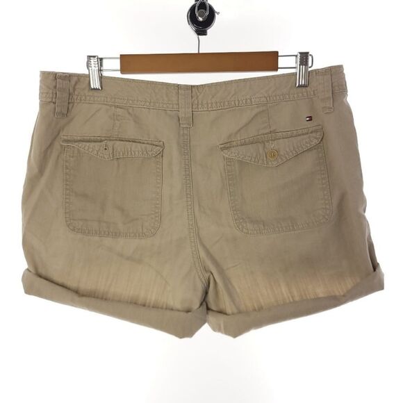 Tommy Hilfiger Khaki Rolled Up Shorts Womens Size 12 - Picture 6 of 16